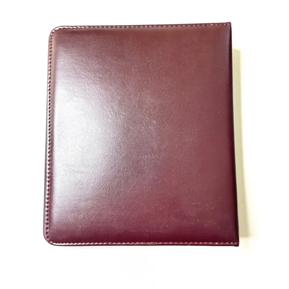 Franklin Covey Burgundy Leather Planner binder